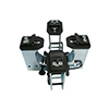 Kit of 4 motorcycles adaptors with wider clamps, standard height.