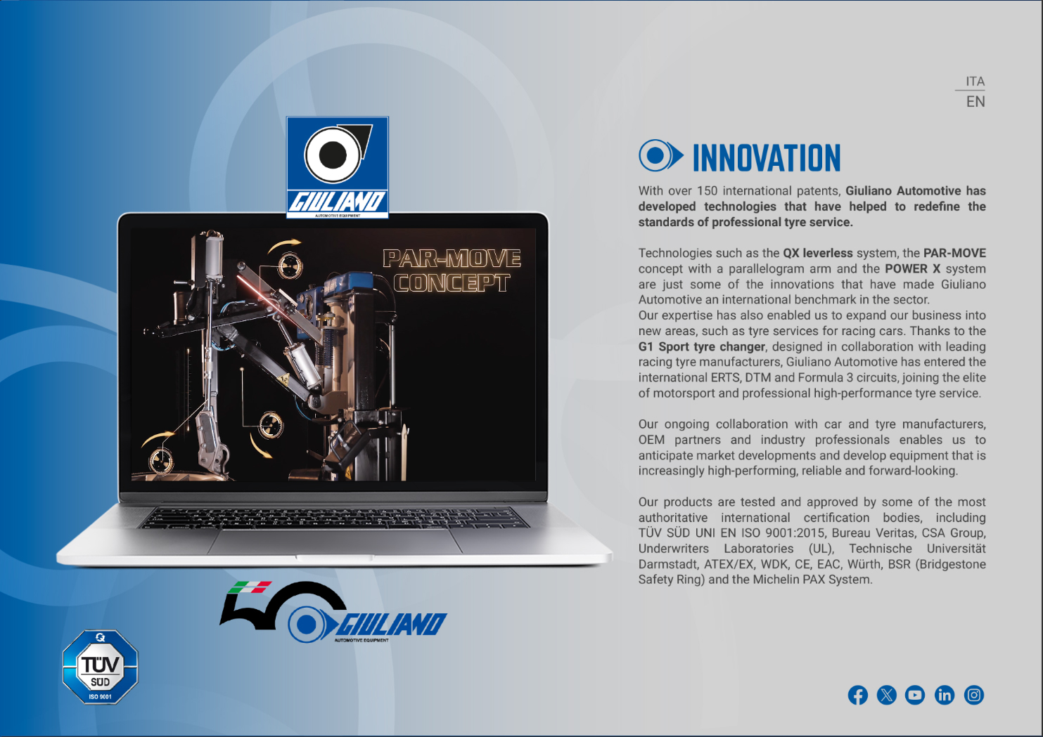 Giuliano 50th-anniversary logo and Automechanika logo, showing Hall 8, Stand A49, and the dates for Automechanika 2026: 8&ndash;12 September 2026