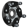 Wheel clamping adaptor for wheels without central hole or with special flanging