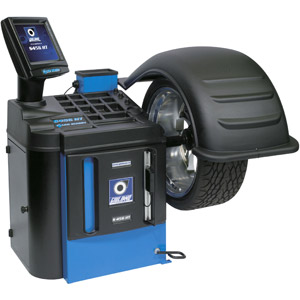 Electronic wheel-balancer with 15" touch screen