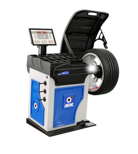 Wheel balance machine 3D with adjustable LED Display, pneumatic clamping, laser line and LED light - S 825P