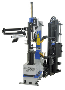 Super automatic leverless tire machine with double bead loosener arm CrossageEVO
