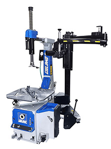 Automatic tilt-back professional tyre changer with helper arm